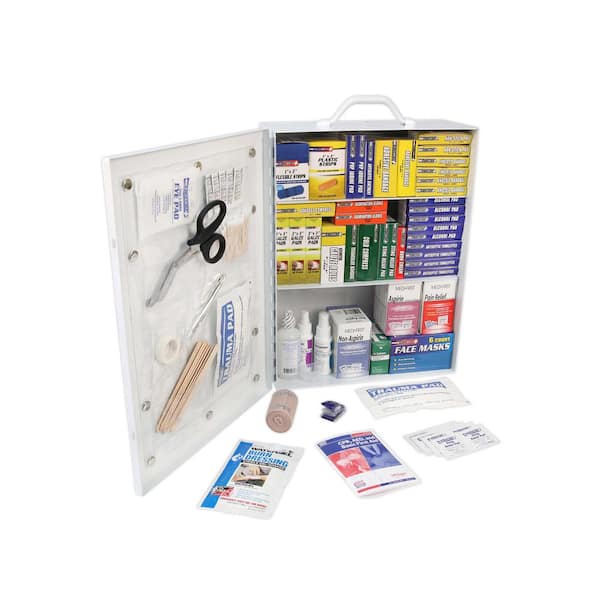 Rapid Care 800-Piece 3 Shelf OSHA/ANSI First Aid Cabinet