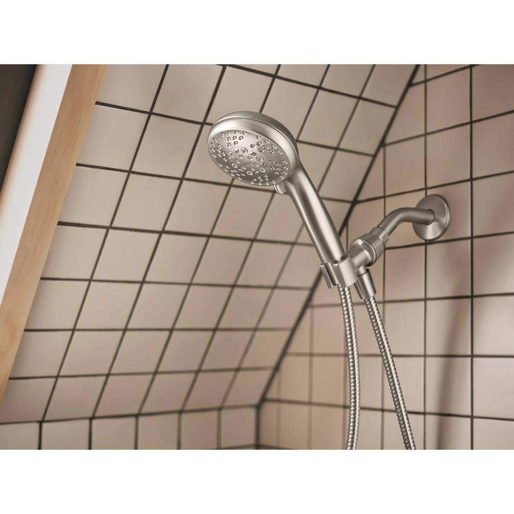 Brushed Nickel Wall Mounted Handheld Tub and Shower Faucet