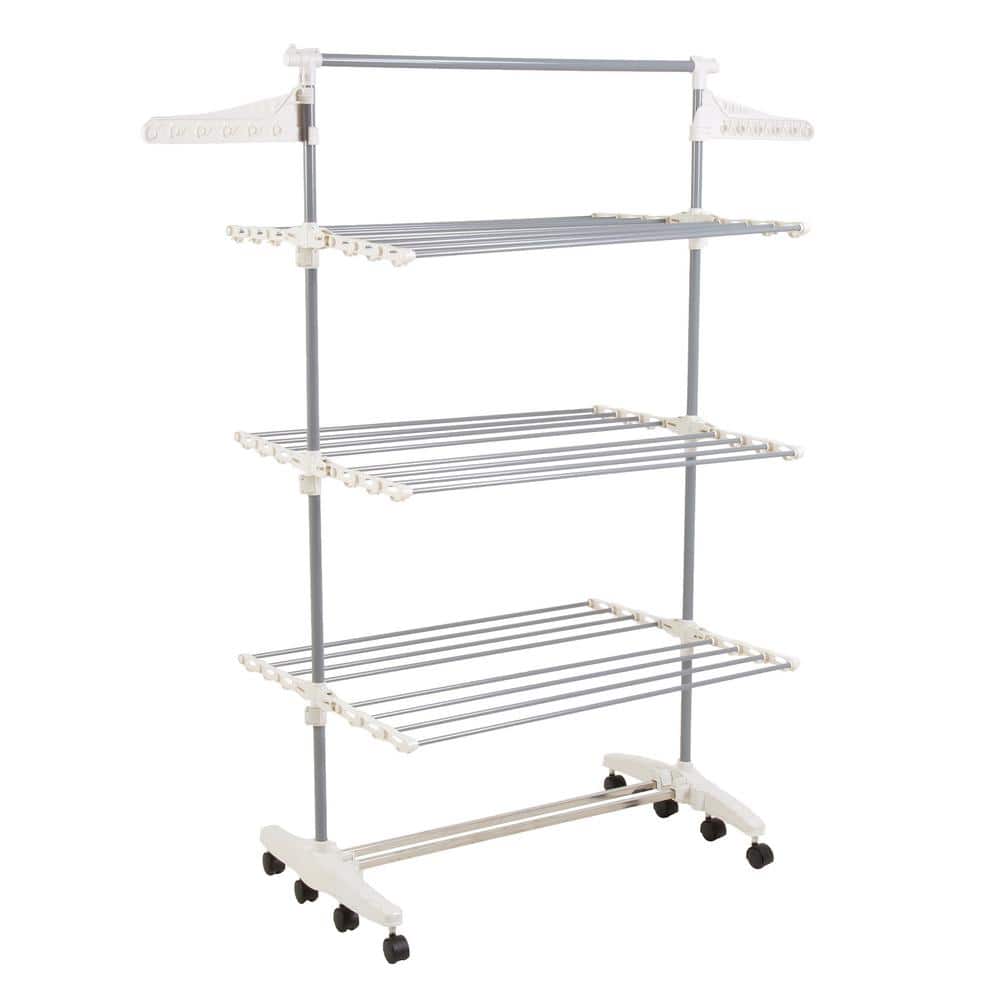 Hastings Home 4-Tier 27-in Mixed Material Drying Rack in the