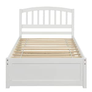 White Composite Frame Twin Panel Bed