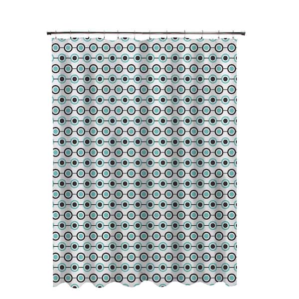 Kenney 70 in. W x 72 in. H Medium Weight Decorative Printed PEVA Shower Curtain Liner in Multi-Color Lots of Dots Pattern