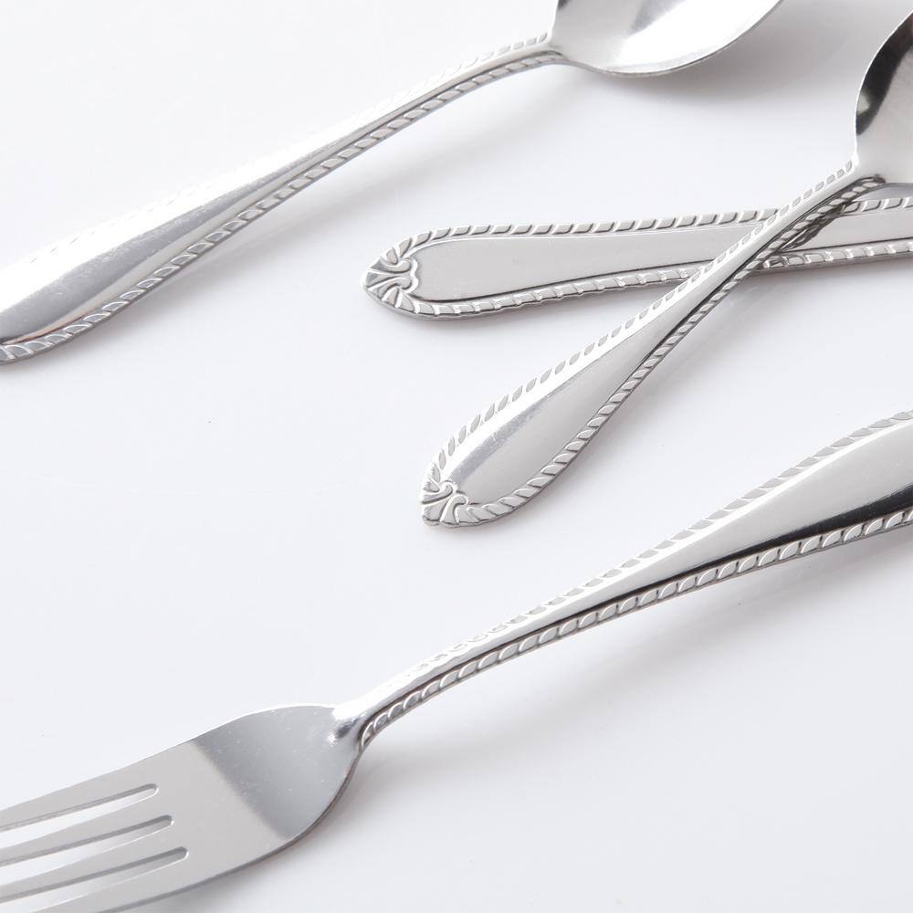 New Wilmington Polished Stainless Steel 24-Piece Flatware Set
