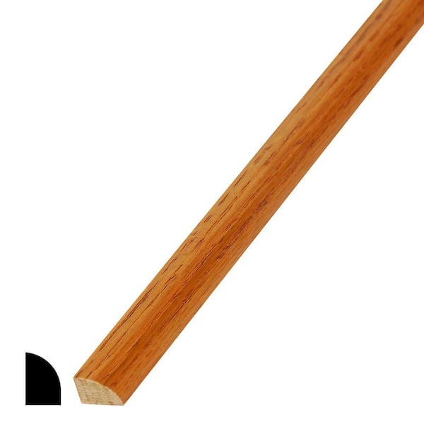 1/2 in. D x 3/4 in. W x 96 in. L Prefinished Red Oak Stained Golden Oak WM126 Shoe Moulding