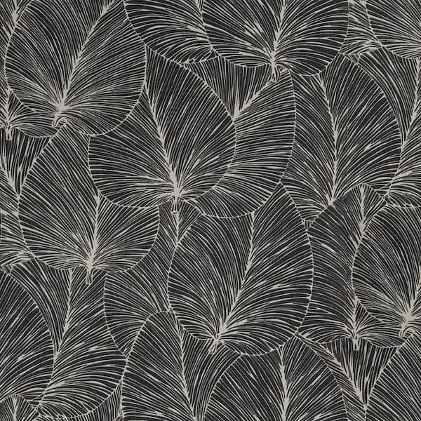 Advantage Eilian Black Palm Wallpaper Sample