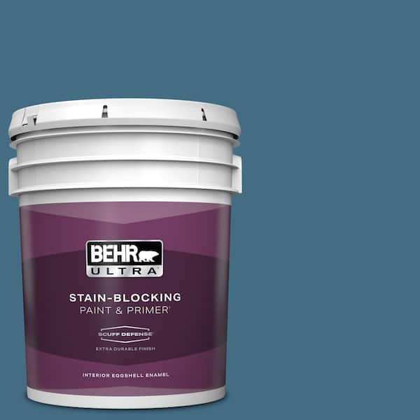 BEHR ULTRA 5 gal. #PMD-24 Lake Stream Extra Durable Eggshell Enamel Interior Paint & Primer