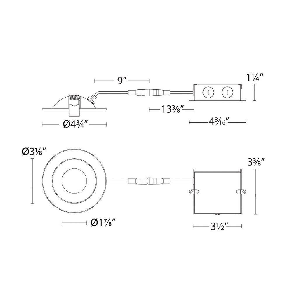 White Glass 4.73" LED Recessed Lighting Kit