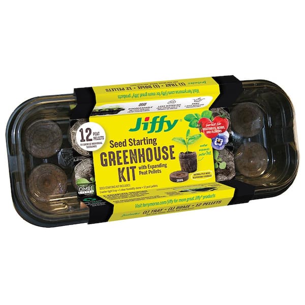 Jiffy 12 Peat Pellet Seed Starting Greenhouse Kit