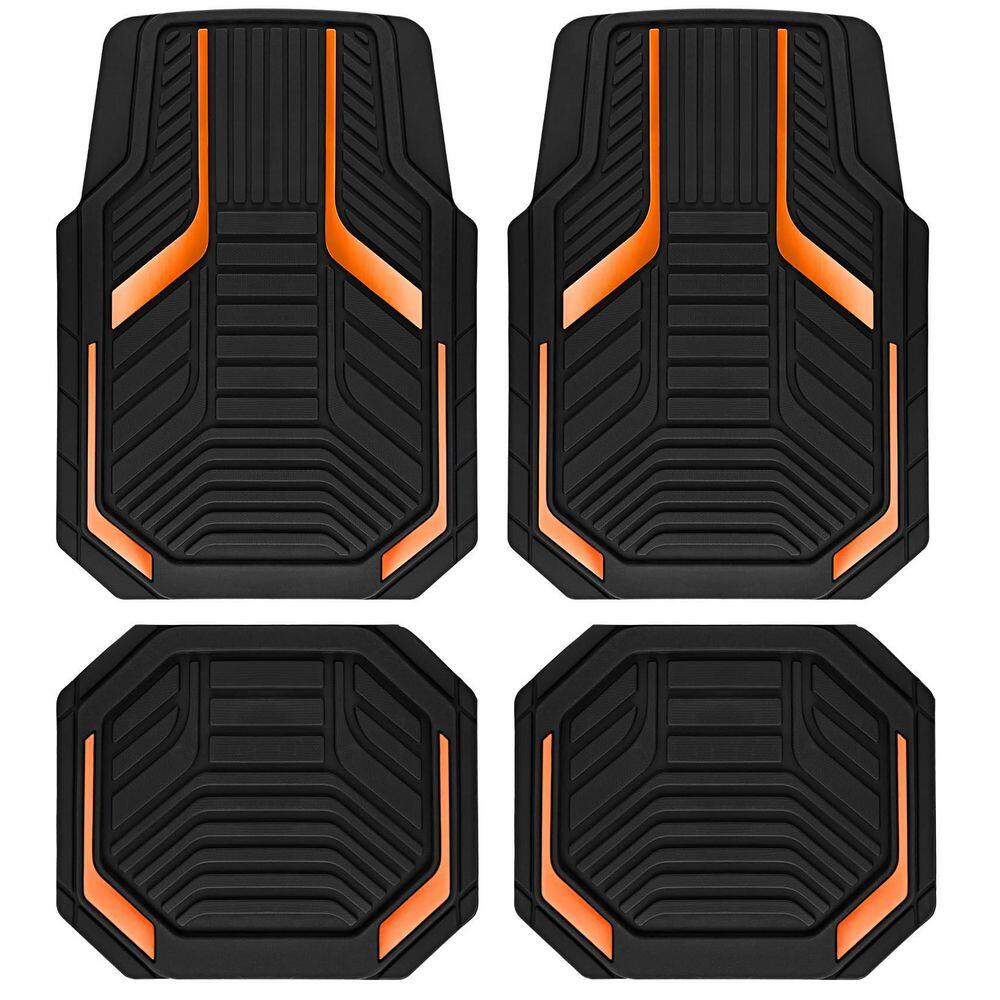 Heavy Duty Orange Aluminum Film Rubber Car Floor Mat Cargo Mat Anti-Slip All Weather Trim-to-Fit Set price history on PriceWatchPro