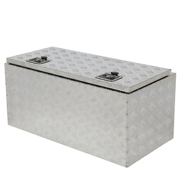 Winado 36 in. Silver Diamond Plate Aluminum Underbody Truck Tool Box