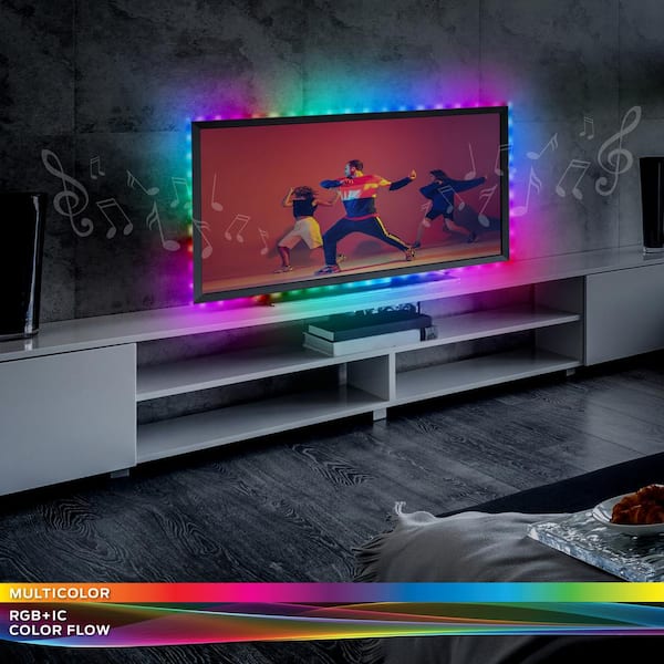 Monster 13.1ft Smart Sound Reactive Multi-Color Color Flow Effect LED Amplifier Light Strip with App Control