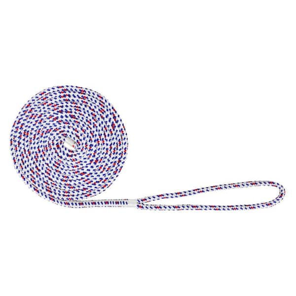 Extreme Max BoatTector Double Braid Nylon Dock Line - 1/2" x 20', Old Glory