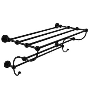 Waverly Place Collection 24 in. W Train Rack Towel Shelf in Matte Black