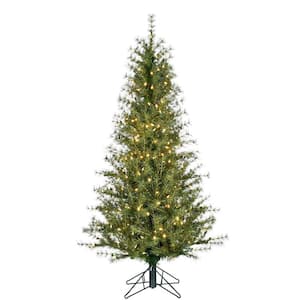 5 ft. Farmhouse Fir Artificial Christmas Tree with Warm White LED Lights
