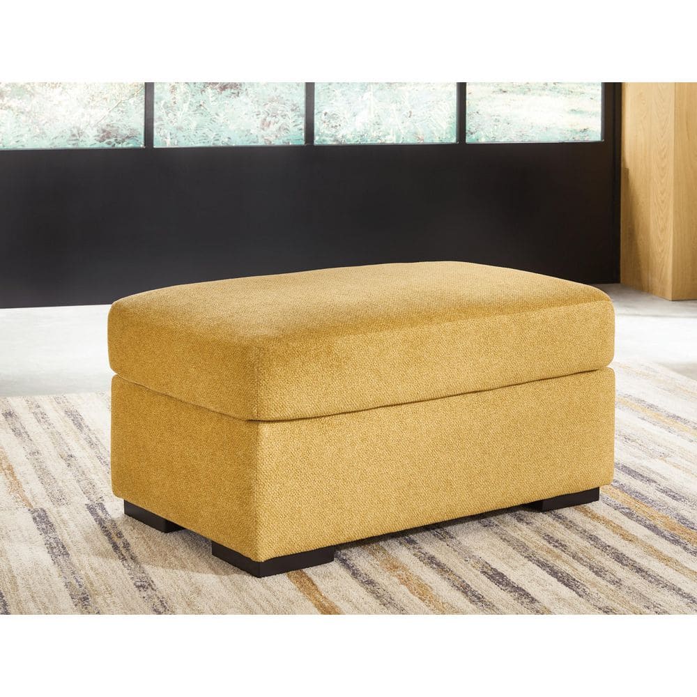 Sunflower Yellow Modern Upholstered Ottoman Pouf