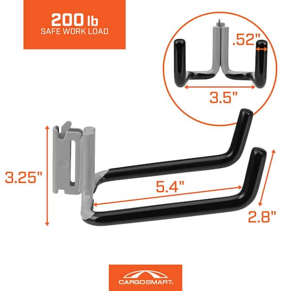 CargoSmart Grey Powder Coated Extended Dual Arm Tool Storage