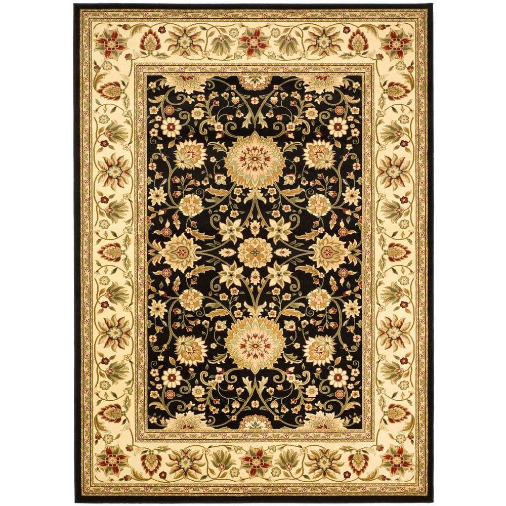 9' x 12' Black Ivory SAFAVIEH Lyndhurst Collection LNH222A Traditional Oriental Medallion Non-Shedding Living Room Bedroom Dining Home Office Area Rug 