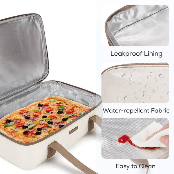 Lunch Bag Insulated Thermal FoodCarrier Insulated Double Decker CasseroleCarrier Wudkey Double Decker Insulated Casserole Carrier, Expandable  main image 3