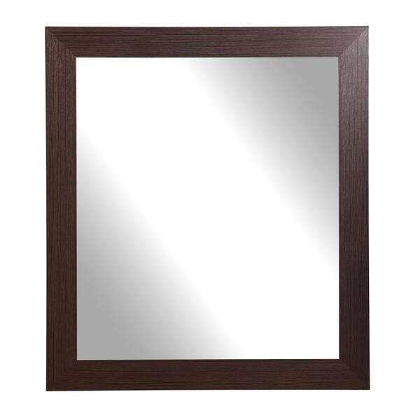 BrandtWorks Medium Rectangle Brown Modern Mirror (27 in. H x 32 in. W)