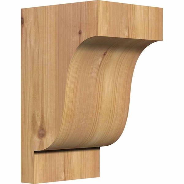 Ekena Millwork 5-1/2 in. x 6 in. x 10 in. Western Red Cedar Newport Smooth Corbel