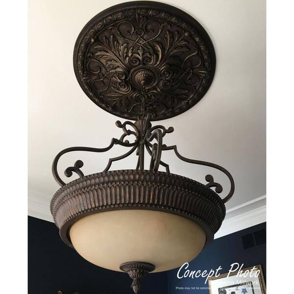 Factory Primed Ekena Millwork CM30KI2-02500 Kinsley Flowing Leaf Ceiling Medallion 30 3/8W x 20 3/4H x 2 1/2ID x 1P Fits Canopies up to 2 1/2 Factory Primed Ekena Millwork CM30KI2-02500 Kinsley Flowing Leaf Ceiling Medallion 30 3/8W x 20 3/4H x 2 1/2ID x 1P Fits Canopies up to 2 1/2
