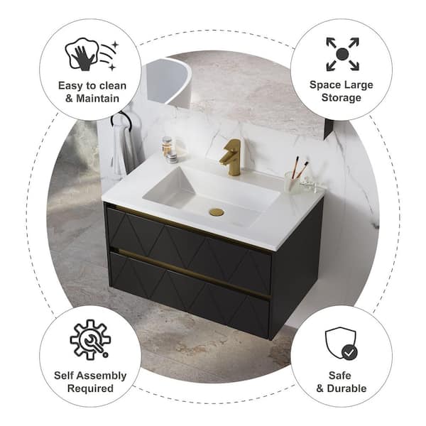 DELUXE DL LIVING Steve 31 in.W x 19 in.D x 18 in.H Single Sink