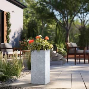 Modern 24in. High Large Tall Tapered Square Soft Slate Outdoor Cement Planter Plant Pots