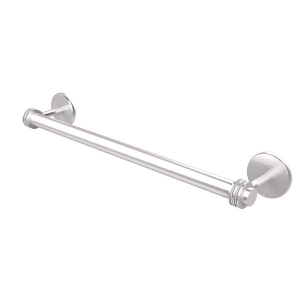 Allied Brass Satellite Orbit Two Collection 36 in. Towel Bar with Dotted Detail in Satin Chrome