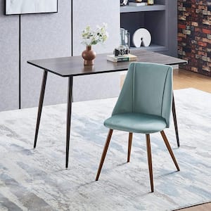 Smeg Lake Green Versatile Velvet Dining Chair - Modern Design, Comfortable Seating, Sturdy Metal Legs