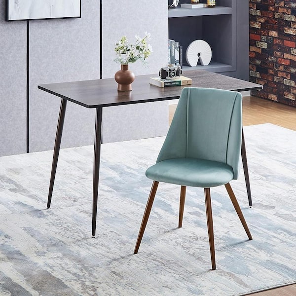 Homy Casa Smeg Lake Green Versatile Velvet Dining Chair - Modern Design, Comfortable Seating, Sturdy Metal Legs