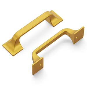 Forge Collection 3 in. (76 mm) Brushed Golden Brass Finish Cabinet Door and Drawer Pull (10-Pack)