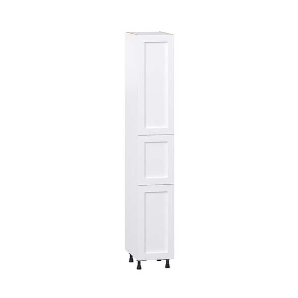 Milton 15 in. W x 24 in. D x 94.5 in. H Assembled Shaker Pantry Kitchen Cabinet in Bright White