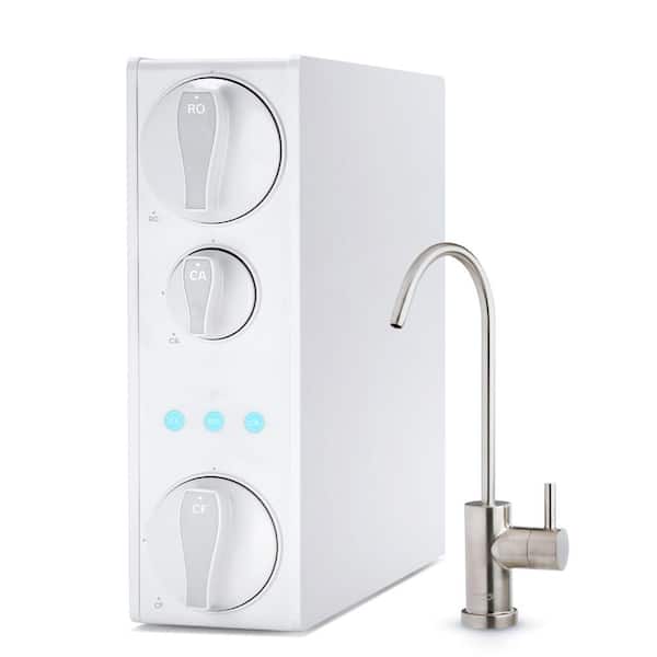 ISPRING Tankless RO Water System, 500 GPD, Natural pH Alkaline, Brushed Nickel Faucet, 2:1 Pure to Drain Ratio