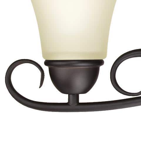 Dunmore Elegance 31.5" Bronze Vanity Wall Fixture with Frosted Glass