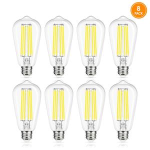 150-Watt Equivalent ST64 E26 Edison LED Light Bulb in Daylight 5000K (8-Pack)