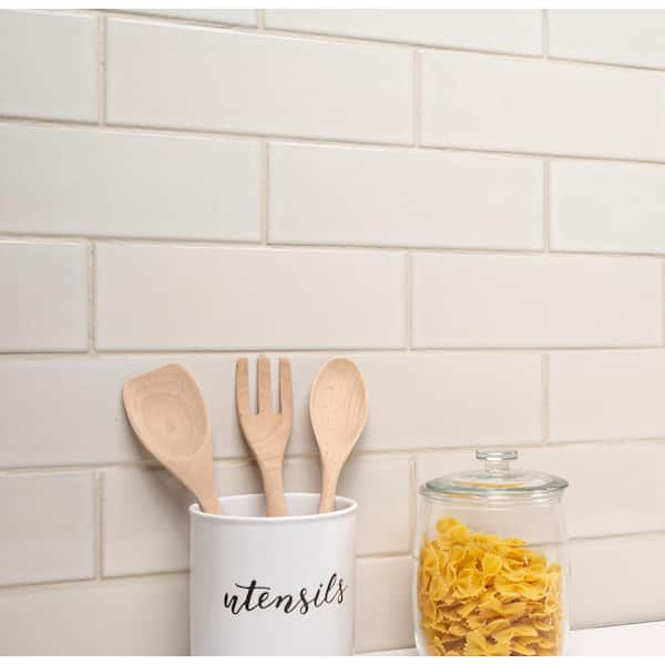 MS International Antique Glossy White 4 x 12 Ceramic Wall Tile