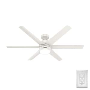 Solaria 60 in. Integrated LED Outdoor Fresh White Ceiling Fan with Light Kit and Wall Control