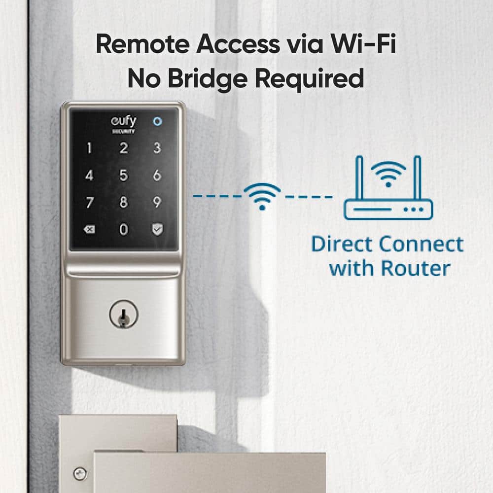Satin Nickel Wi-Fi Smart Lock with Keypad and App Control