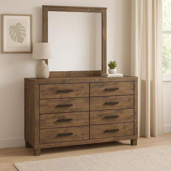 8 drawer dresser black brown My Depot 8 Drawer Dresser, Rust