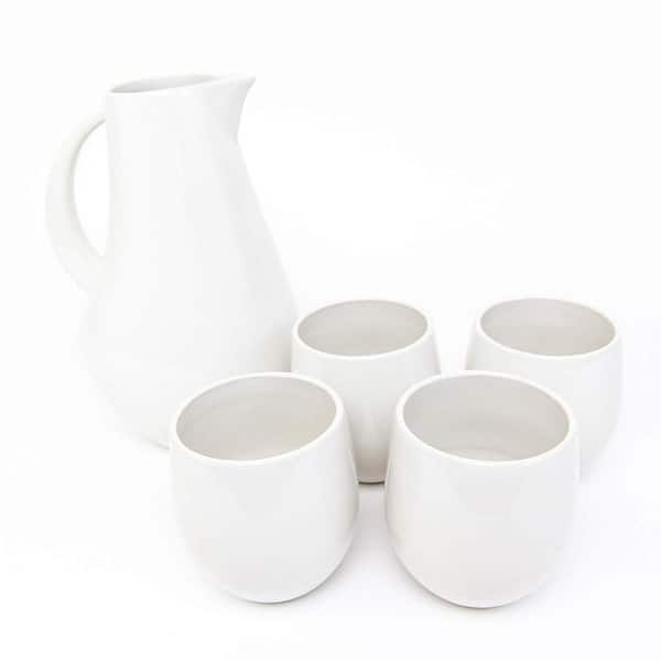 Carthage.Co La Marsa 5-Piece Large Goblet Set, Pearl