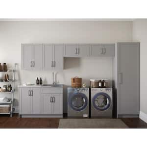 Home Laundry Room 84 in. H x 135 in. W x 25.5 in. D Cabinet Set in Gray (10-Piece)