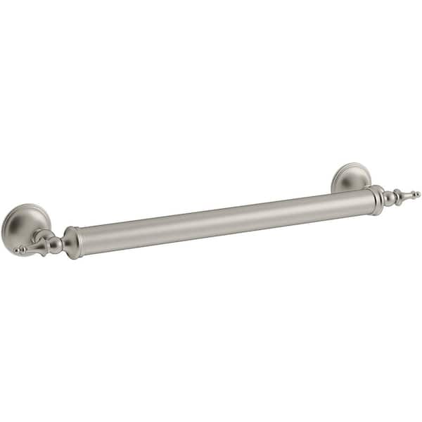 KOHLER Decorative 18 in. Grab Bar in Vibrant Brushed Nickel