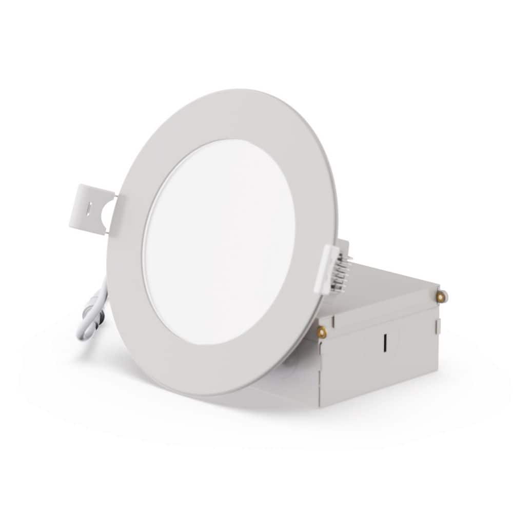 4'' White Aluminum LED Canless Recessed Lighting Kit