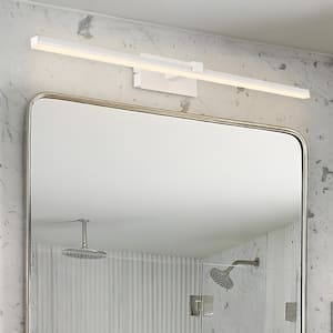 Nimbus 31.7 in. 1-Light White Modern Minimalist LED Wall Sconce