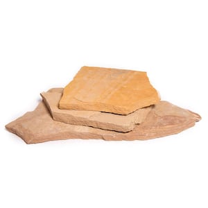 30 sq. ft. Arizona Buckskin Natural Patio Flagstone for Landscape Gardens and Pathways (500 lbs.)