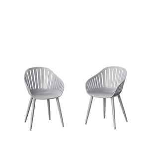 Pachira 2-Piece Chairs Set : Aluminum Legs : Ideal for Outdoors and Indoors, Grey