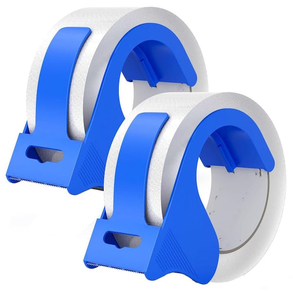 N/A Clear Packing Tape Heavy Duty 2.7 mil for Shipping Boxes 1.88 in. x 66.6 yds. with Dispenser Gun 2 Roll 2 Dispenser