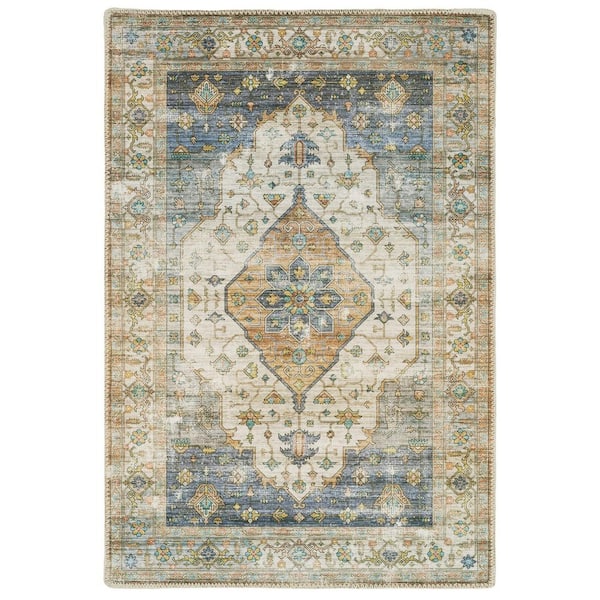 Harmony Denim Doormat 2 ft. x 3 ft. Indoor Machine Washable Scatter Rug