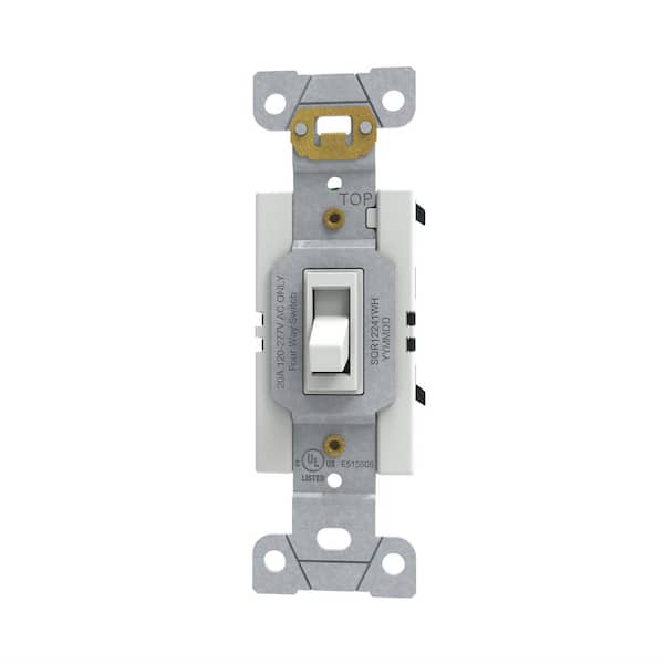 X Series 20 Amp 4-Way Light Switch Residential and Commercial White