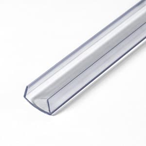 5/16 in. D x 5/8 in. W x 48 in. L Clear PVC Plastic U-Channel Moulding Fits 5/8 in. Board, (3-Pack)