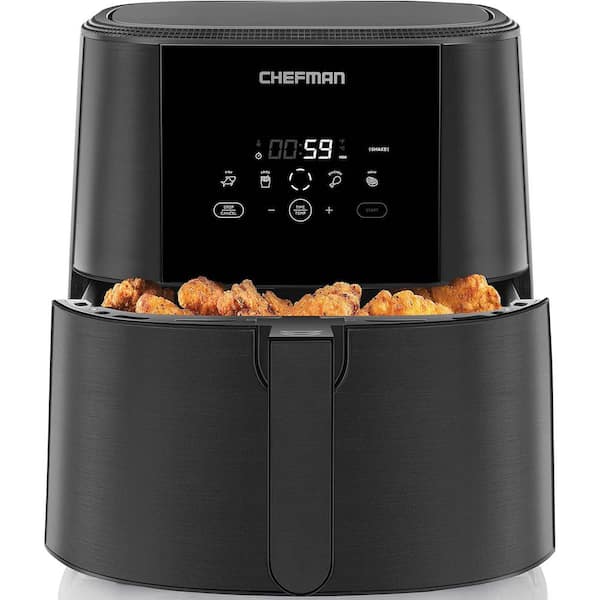 Chefman Air Fryer, 8 Qt. Black, TurboFry Touch Digital Air Fryer, 1700-Watt